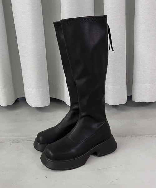 Solace（ソレイス）の「ヘビィソールロングブーツ/軽量（ブーツ・レディース・ブラック/ブラウン・38/39/40）」の16枚目の写真