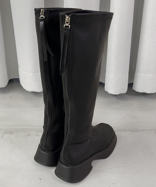 Solace（ソレイス）の「ヘビィソールロングブーツ/軽量（ブーツ・レディース・ブラック/ブラウン・38/39/40）」の17枚目の写真