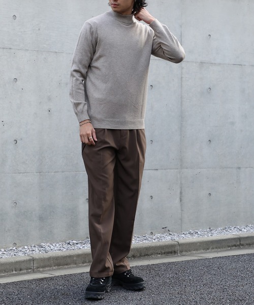 SETUP7(セットアップセブン)の「【SETUP7】カシミヤタッチモックネックニット SCCH110(ニット/セーター・メンズ・チャコールグレー/ネイビー/ミント/ホワイト/ブラウン/ブラック・FREE)」の22枚目の写真