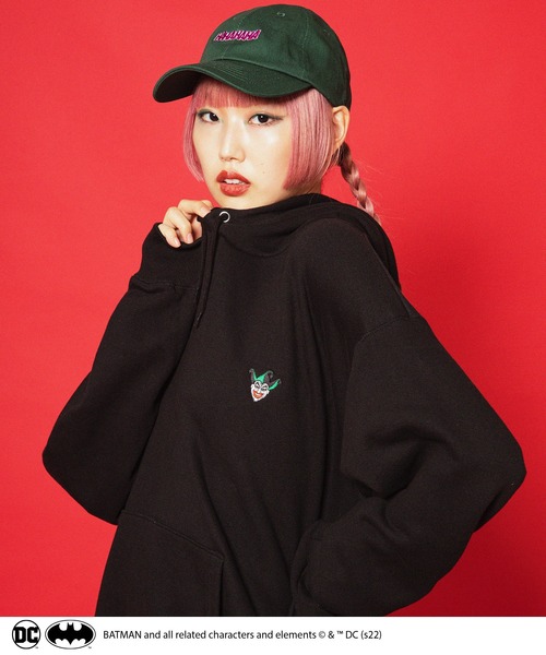 BACK TO THE FIELD（バック トゥー ザ フィールド）の「【DC/THE JOKER】ワンポイント刺繍キャップ（キャップ・レディース・グリーン/ブラック・FREE）」の3枚目の写真