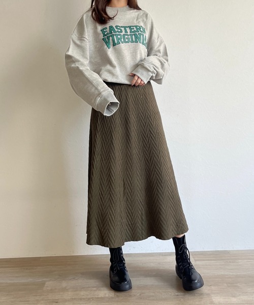ISOOK(アイスー)の「【ZOZO限定】Knit flare skirt / ニットフレアスカート(スカート・レディース・アイボリー/カーキ・FREE)」の22枚目の写真