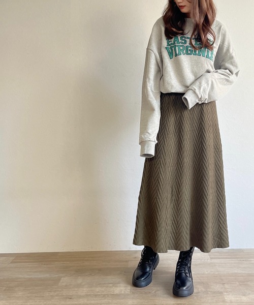 ISOOK(アイスー)の「【ZOZO限定】Knit flare skirt / ニットフレアスカート(スカート・レディース・アイボリー/カーキ・FREE)」の13枚目の写真