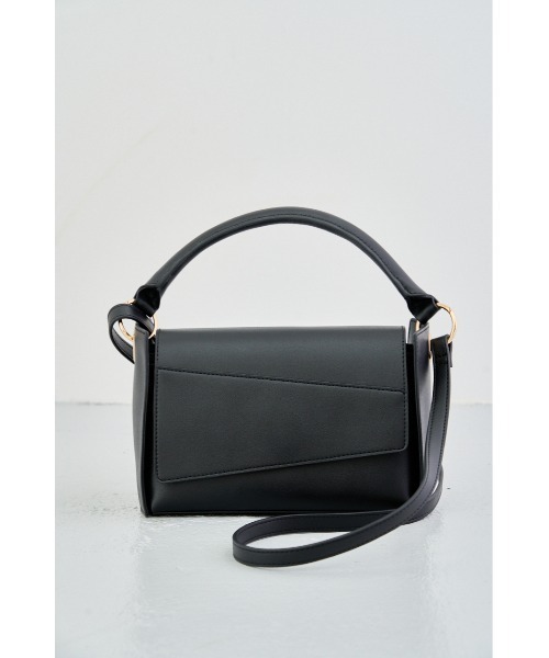 AZUL by moussy（アズールバイマウジー）の「BICOLOR PANEL DESIGN BAG/バイカラーパネルデザインバッグ（ハンドバッグ・レディース・ブラウン/イエロー/ブラック・FREE）」の2枚目の写真