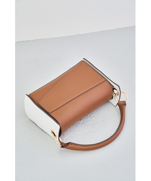 AZUL by moussy（アズールバイマウジー）の「BICOLOR PANEL DESIGN BAG/バイカラーパネルデザインバッグ（ハンドバッグ・レディース・ブラウン/イエロー/ブラック・FREE）」の16枚目の写真