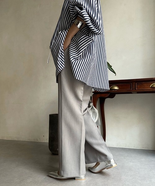 DouDou（ドゥドゥ）の「ピンタックセンプレパンツ（その他パンツ・レディース・ライトグリーン/グレー/ブラック・FREE）」の17枚目の写真