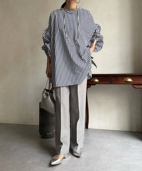 DouDou（ドゥドゥ）の「ピンタックセンプレパンツ（その他パンツ・レディース・ライトグリーン/グレー/ブラック・FREE）」の21枚目の写真