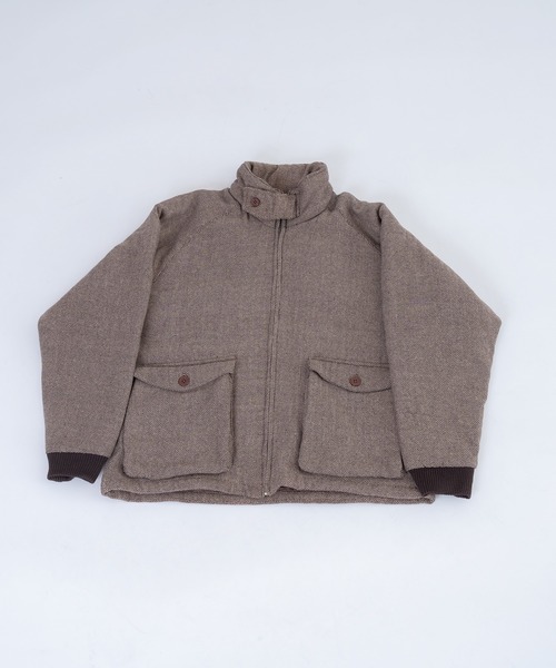 ONCILY(オンシェリー)の「STAND NECK TWEED BLOUSON / ツイード中綿スタンドブルゾン(ブルゾン・メンズ・ダークブラウン/ブラック・LARGE/MEDIUM)」の16枚目の写真