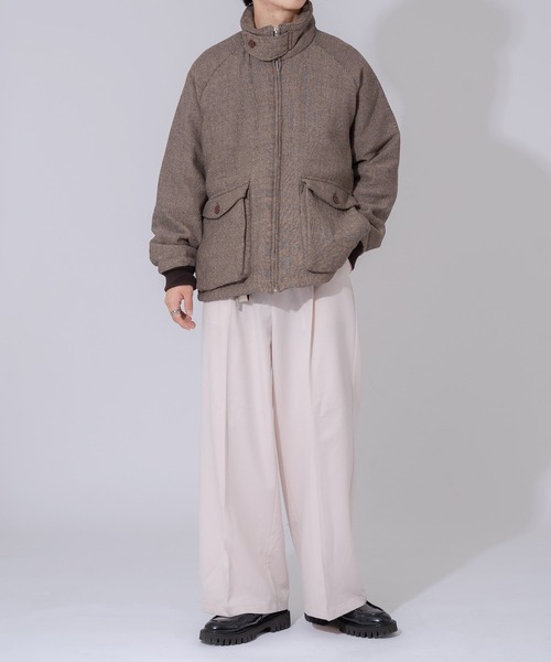 ONCILY（オンシェリー）の「STAND NECK TWEED BLOUSON / ツイード中綿