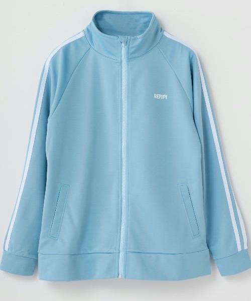 repipi armario（レピピ アルマリオ）の「【repipi armario / レピピアルマリオ】ガールズ袖2本ラインジャージ　ブルゾン　ジャージ　ダンス（ジャージ・キッズ・ホワイト/ブラック/パープル/サックスブルー/ピンク/ミント・140/150/160/170）」の4枚目の写真