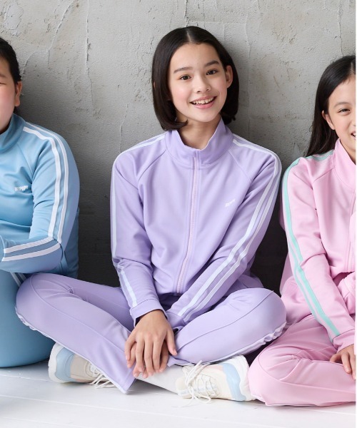 repipi armario（レピピ アルマリオ）の「【repipi armario / レピピアルマリオ】ガールズ袖2本ラインジャージ　ブルゾン　ジャージ　ダンス（ジャージ・キッズ・ホワイト/ブラック/パープル/サックスブルー/ピンク/ミント・140/150/160/170）」の7枚目の写真