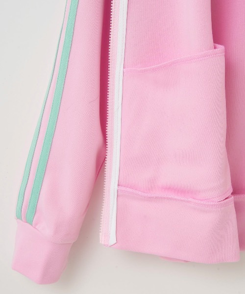 repipi armario（レピピ アルマリオ）の「【repipi armario / レピピアルマリオ】ガールズ袖2本ラインジャージ　ブルゾン　ジャージ　ダンス（ジャージ・キッズ・ホワイト/ブラック/パープル/サックスブルー/ピンク/ミント・140/150/160/170）」の11枚目の写真
