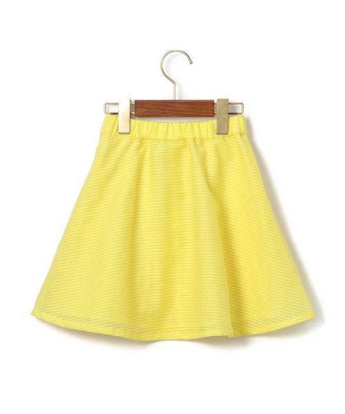 green label relaxing(グリーンレーベルリラクシング)の「レリーフジャガードスカート◆(スカート・キッズ・イエロー/ネイビー・125/105/115)」の6枚目の写真