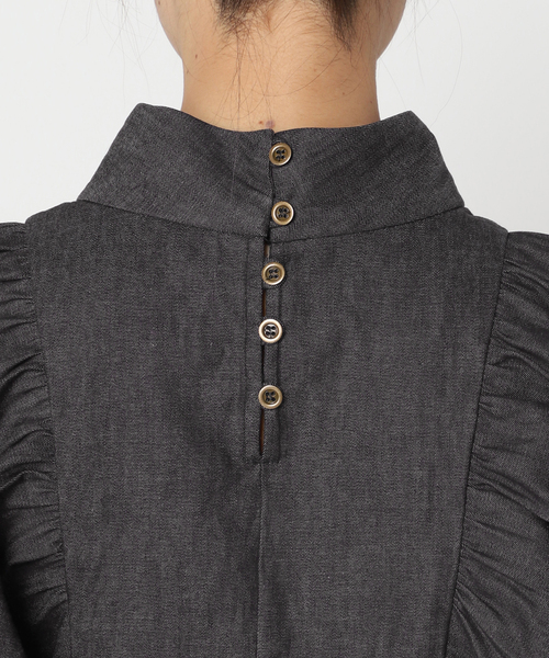 A PUPIL（アピューピル）の「《別注》【A PUPIL/ア ピューピル】デニムOP2：ワンピース（ワンピース・レディース・ブルー・SMALL）」の8枚目の写真