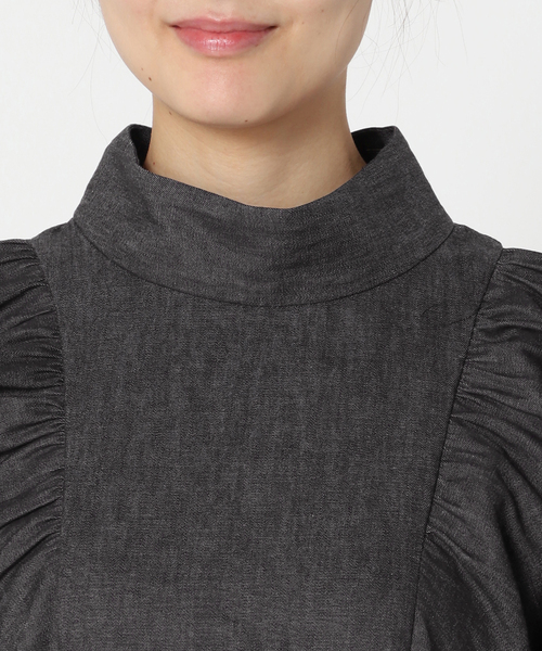 A PUPIL（アピューピル）の「《別注》【A PUPIL/ア ピューピル】デニムOP2：ワンピース（ワンピース・レディース・ブルー・SMALL）」の9枚目の写真