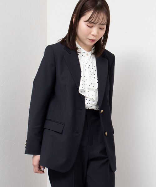 NOLLEY’S Sophi(ノーリーズソフィ)の「ウォッシャブルサイロスパントロテーラードジャケット(テーラードジャケット・レディース・ネイビー/ライトグレー・38/36)」の14枚目の写真