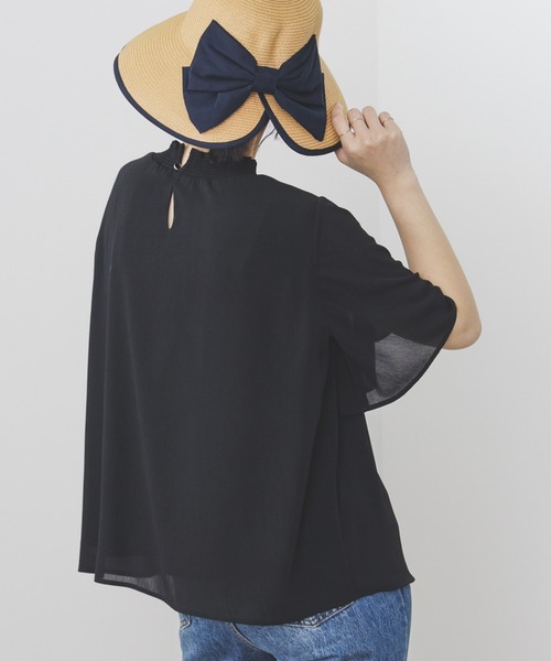 BEAMS HEART（ビームスハート）の「BEAMS HEART / 楊柳 ハイネック プルオーバー ブラウス（シャツ/ブラウス・レディース・ブラック/ベージュ/アイボリー/ライトパープル/ミント/パープル系その他4/オフホワイト・FREE）」の10枚目の写真