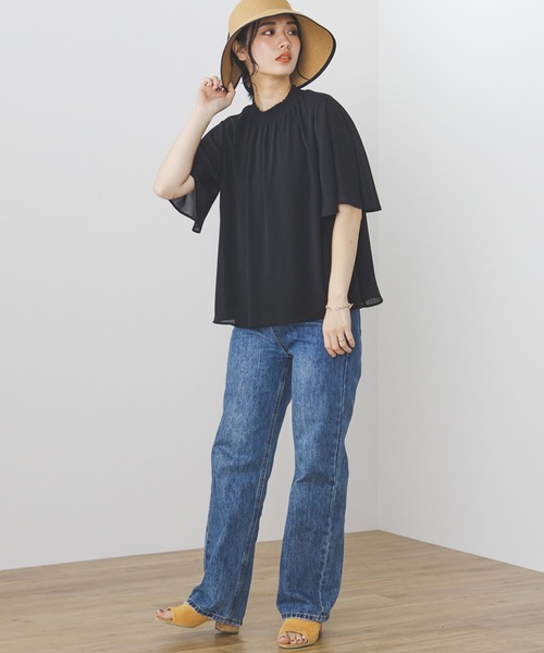 BEAMS HEART（ビームスハート）の「BEAMS HEART / 楊柳 ハイネック プルオーバー ブラウス（シャツ/ブラウス・レディース・ブラック/ベージュ/アイボリー/ライトパープル/ミント/パープル系その他4/オフホワイト・FREE）」の11枚目の写真