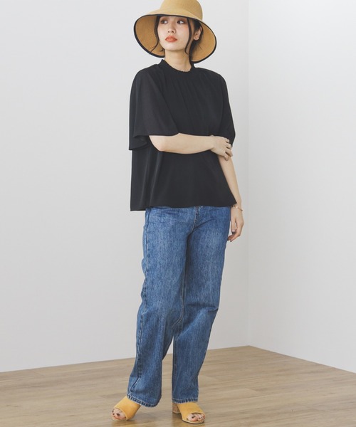 BEAMS HEART（ビームスハート）の「BEAMS HEART / 楊柳 ハイネック プルオーバー ブラウス（シャツ/ブラウス・レディース・ブラック/ベージュ/アイボリー/ライトパープル/ミント/パープル系その他4/オフホワイト・FREE）」の12枚目の写真