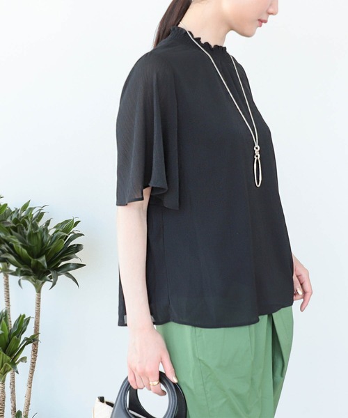 BEAMS HEART（ビームスハート）の「BEAMS HEART / 楊柳 ハイネック プルオーバー ブラウス（シャツ/ブラウス・レディース・ブラック/ベージュ/アイボリー/ライトパープル/ミント/パープル系その他4/オフホワイト・FREE）」の14枚目の写真