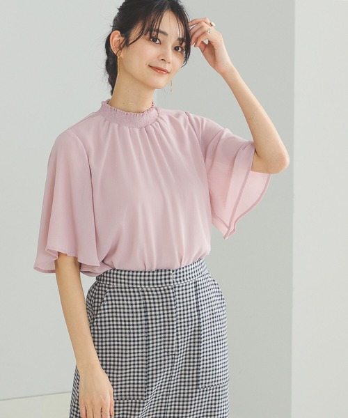 BEAMS HEART（ビームスハート）の「BEAMS HEART / 楊柳 ハイネック プルオーバー ブラウス（シャツ/ブラウス・レディース・ブラック/ベージュ/アイボリー/ライトパープル/ミント/パープル系その他4/オフホワイト・FREE）」の21枚目の写真