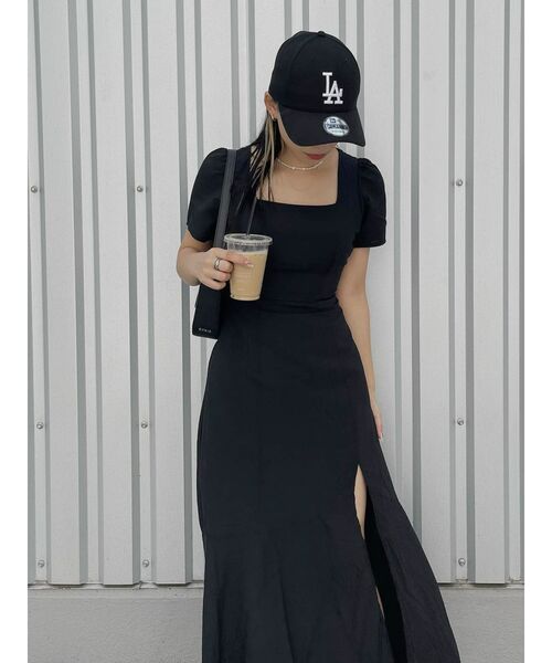 EVRIS（エヴリス）の「半袖ワンピース（ワンピース・レディース・ブラック・FREE）」の4枚目の写真