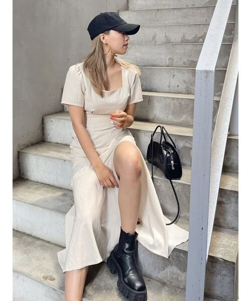 EVRIS（エヴリス）の「半袖ワンピース（ワンピース・レディース・ブラック・FREE）」の6枚目の写真