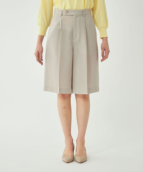 リネンライクハーフパンツ-ウォッシャブル・UVカット-◇No09◇