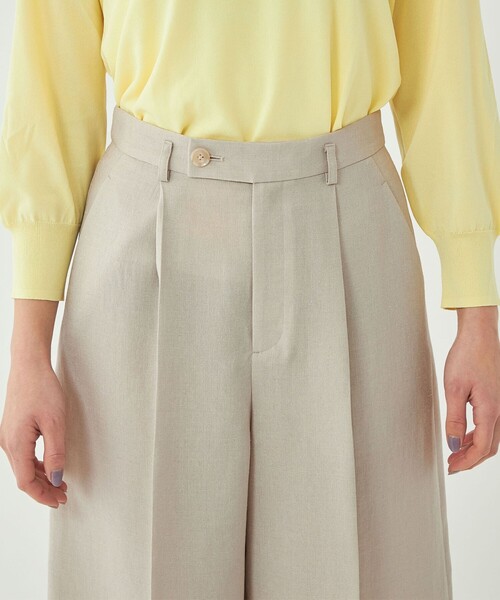 リネンライクハーフパンツ-ウォッシャブル・UVカット-◇No09◇
