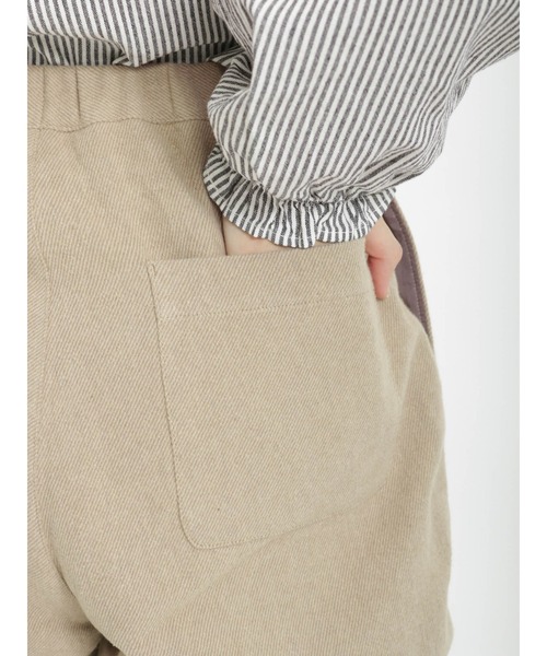 Samansa Mos2（サマンサ モスモス）の「やわらか起毛綿麻裾ダブルタックパンツ（その他パンツ・レディース・ブラウン/グリーン/ベージュ/チャコール・ﾌﾘ-）」の13枚目の写真
