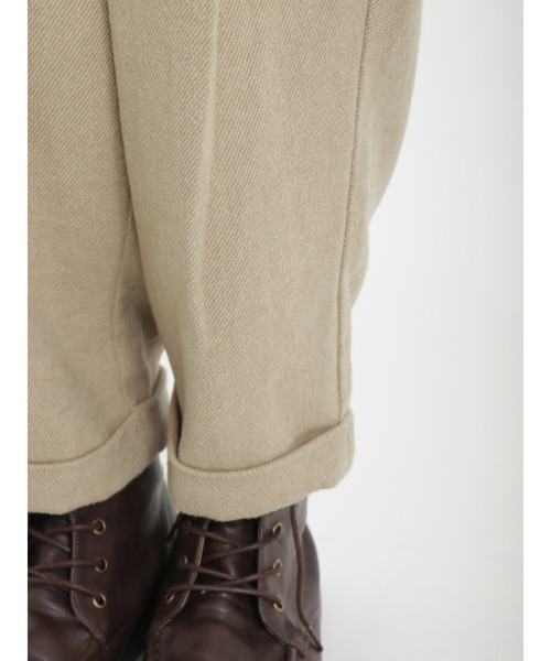 Samansa Mos2（サマンサ モスモス）の「やわらか起毛綿麻裾ダブルタックパンツ（その他パンツ・レディース・ブラウン/グリーン/ベージュ/チャコール・ﾌﾘ-）」の16枚目の写真