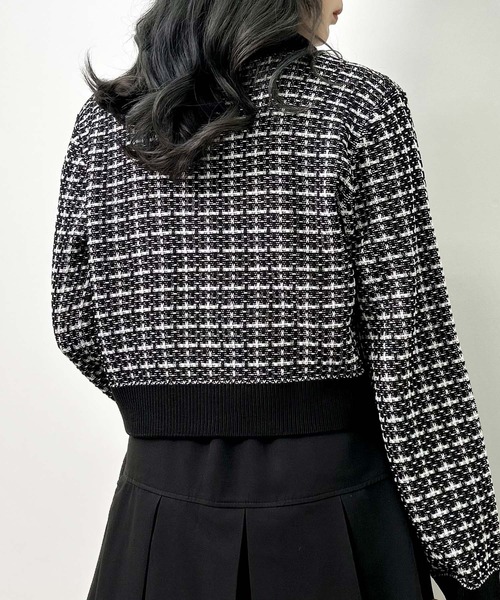 セール】ビット付ツイードカーディガン（カーディガン/ボレロ）｜INGNI