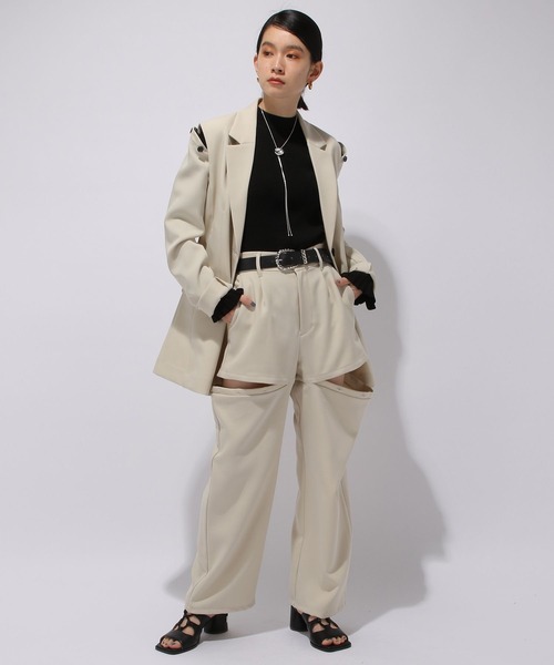 カットアウトジャケット 2way ベージュ カットアウトジャケット 2way ベージュ
