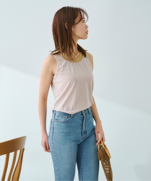 Chez toi（シェトワ）の「アビガイルタンク（タンクトップ・レディース・ベージュ/グレー/オフホワイト/ブラック・FREE）」の12枚目の写真