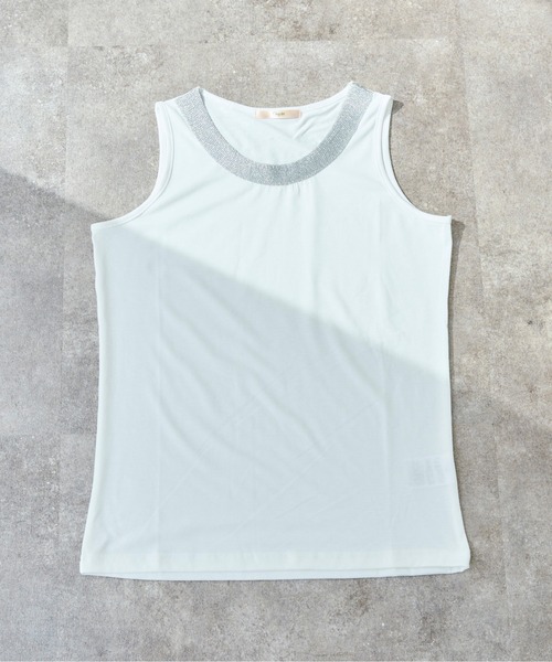 Chez toi（シェトワ）の「アビガイルタンク（タンクトップ・レディース・ベージュ/グレー/オフホワイト/ブラック・FREE）」の14枚目の写真