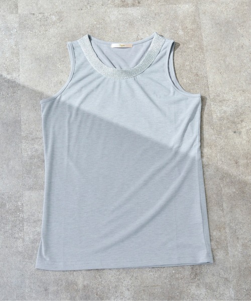 Chez toi（シェトワ）の「アビガイルタンク（タンクトップ・レディース・ベージュ/グレー/オフホワイト/ブラック・FREE）」の16枚目の写真