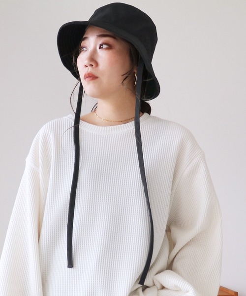 reca（レカ）の「【ZOZOTOWN限定】2wayリボン付きバケットハット（ハット・レディース・キナリ/ブラック・ONE SIZE）」の16枚目の写真