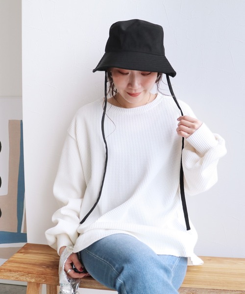 reca（レカ）の「【ZOZOTOWN限定】2wayリボン付きバケットハット（ハット・レディース・キナリ/ブラック・ONE SIZE）」の20枚目の写真