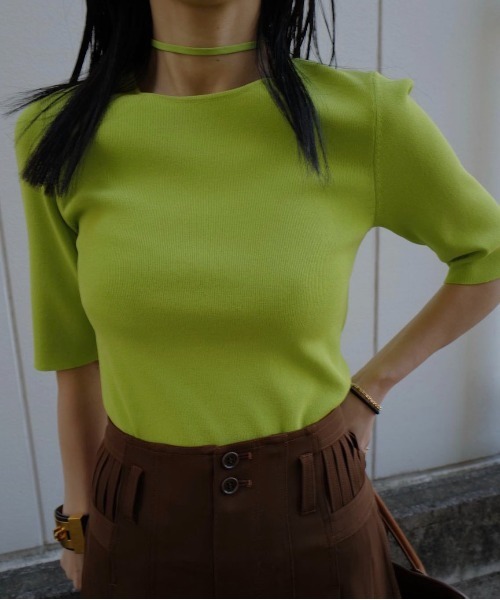 セール】COMPACT CHOKER KNIT TOP（ニット/セーター）｜Ameri