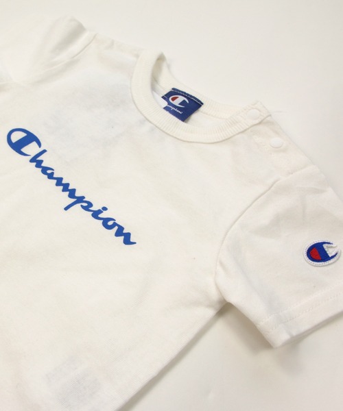 Champion(チャンピオン)の「champion / チャンピオン ロゴ半袖カバーオール(ロンパース・キッズ・ブラック/ベージュ/ネイビー/オレンジ/ホワイト/グリーン・80cm/70cm)」の8枚目の写真