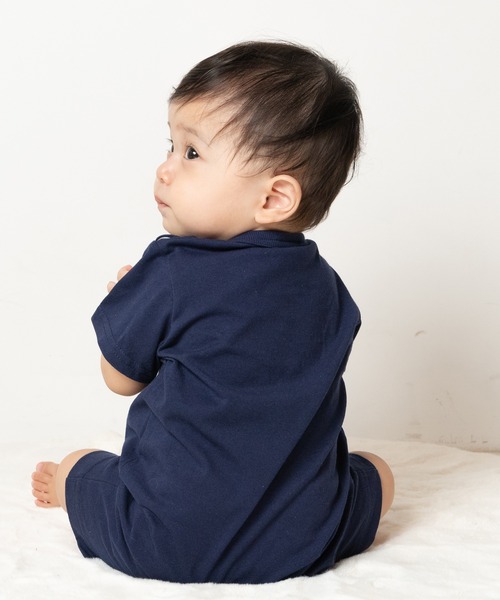 Champion(チャンピオン)の「champion / チャンピオン ロゴ半袖カバーオール(ロンパース・キッズ・ブラック/ベージュ/ネイビー/オレンジ/ホワイト/グリーン・80cm/70cm)」の22枚目の写真