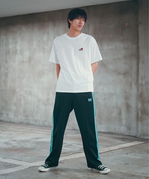 CONVERSE(コンバース)の「【CONVERSE/コンバース】シューズ ブランドロゴ ワンポイント刺繍 Tシャツ オールスター刺繍(Tシャツ/カットソー・メンズ・サックスブルー/ダークグリーン/オフホワイト/ホワイト/ブラック・MEDIUM/LARGE/X-LARGE)」の7枚目の写真