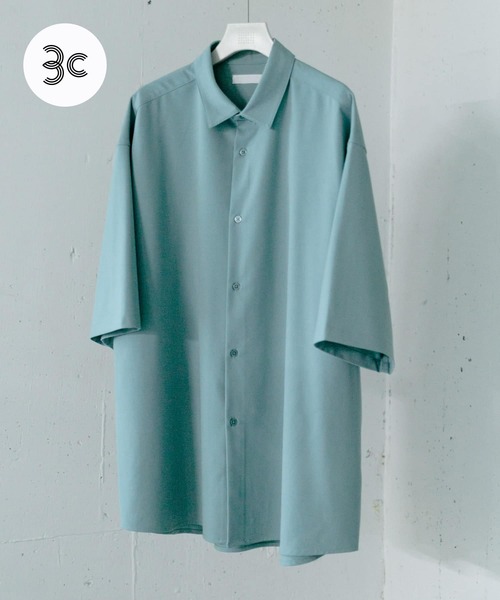SENSE OF PLACE by URBAN RESEARCH(センスオブプレイスバイアーバンリサーチ)の「エクストラルーズシャツ(5分袖)(シャツ/ブラウス・メンズ・ベージュ/チャコールグレー/ライトベージュ/ライトブルー/ブラック・MEDIUM/LARGE)」の5枚目の写真