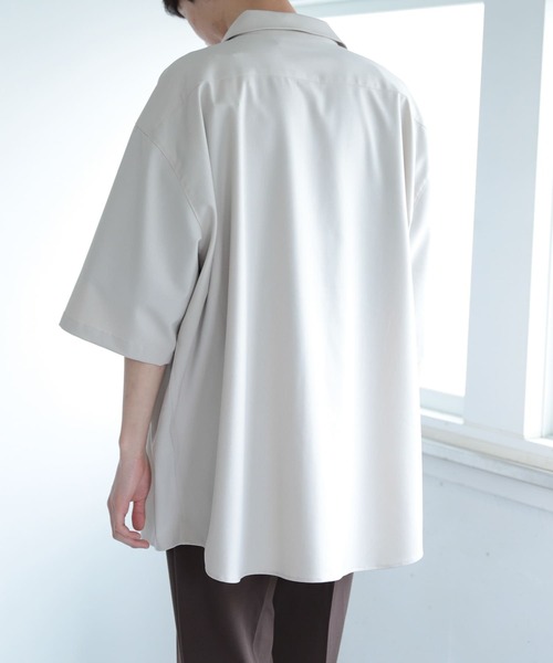 SENSE OF PLACE by URBAN RESEARCH(センスオブプレイスバイアーバンリサーチ)の「エクストラルーズシャツ(5分袖)(シャツ/ブラウス・メンズ・ベージュ/チャコールグレー/ライトベージュ/ライトブルー/ブラック・MEDIUM/LARGE)」の13枚目の写真