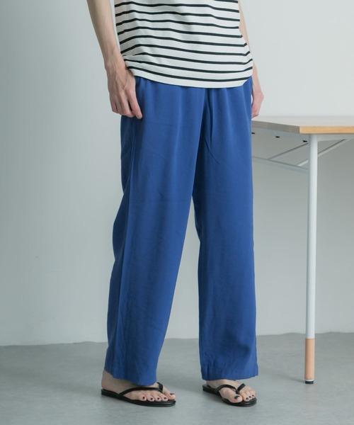 FORK&SPOON（フォークアンドスプーン）の「FORK&SPOON　ドローストリングイージーパンツ（その他パンツ・レディース・グリーン系その他/ブルー/ブラック・1/2）」の3枚目の写真