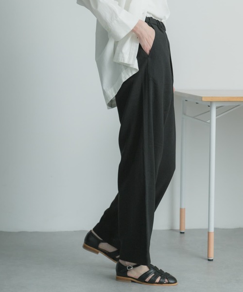 FORK&SPOON（フォークアンドスプーン）の「FORK&SPOON　ドローストリングイージーパンツ（その他パンツ・レディース・グリーン系その他/ブルー/ブラック・1/2）」の8枚目の写真