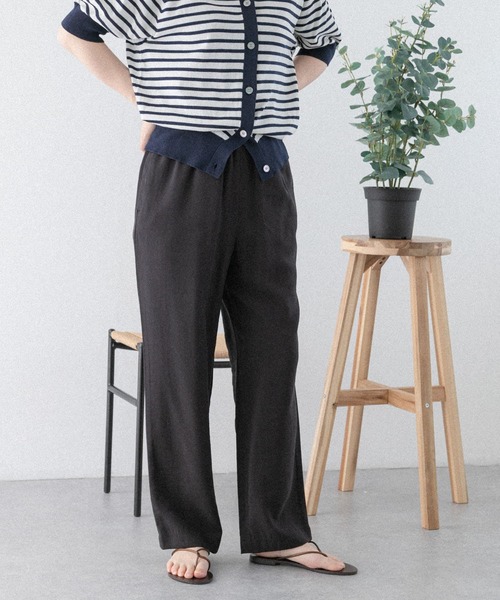 FORK&SPOON（フォークアンドスプーン）の「FORK&SPOON　ドローストリングイージーパンツ（その他パンツ・レディース・グリーン系その他/ブルー/ブラック・1/2）」の7枚目の写真