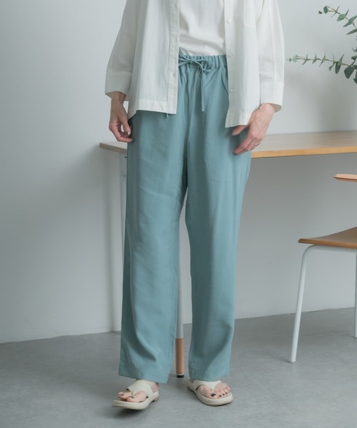 FORK&SPOON（フォークアンドスプーン）の「FORK&SPOON　ドローストリングイージーパンツ（その他パンツ・レディース・グリーン系その他/ブルー/ブラック・1/2）」の12枚目の写真