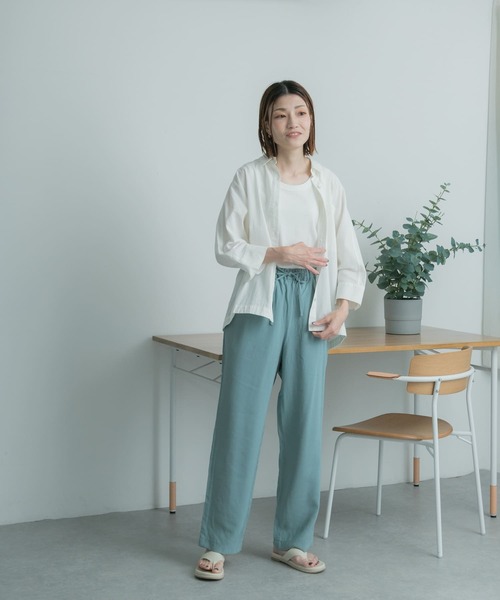 FORK&SPOON（フォークアンドスプーン）の「FORK&SPOON　ドローストリングイージーパンツ（その他パンツ・レディース・グリーン系その他/ブルー/ブラック・1/2）」の16枚目の写真