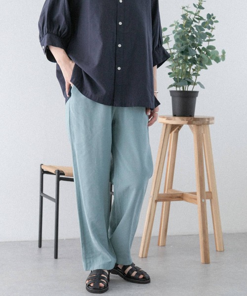 FORK&SPOON（フォークアンドスプーン）の「FORK&SPOON　ドローストリングイージーパンツ（その他パンツ・レディース・グリーン系その他/ブルー/ブラック・1/2）」の18枚目の写真