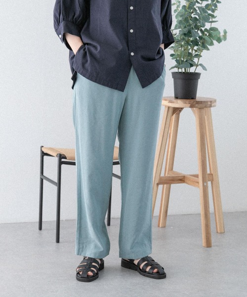 FORK&SPOON（フォークアンドスプーン）の「FORK&SPOON　ドローストリングイージーパンツ（その他パンツ・レディース・グリーン系その他/ブルー/ブラック・1/2）」の20枚目の写真